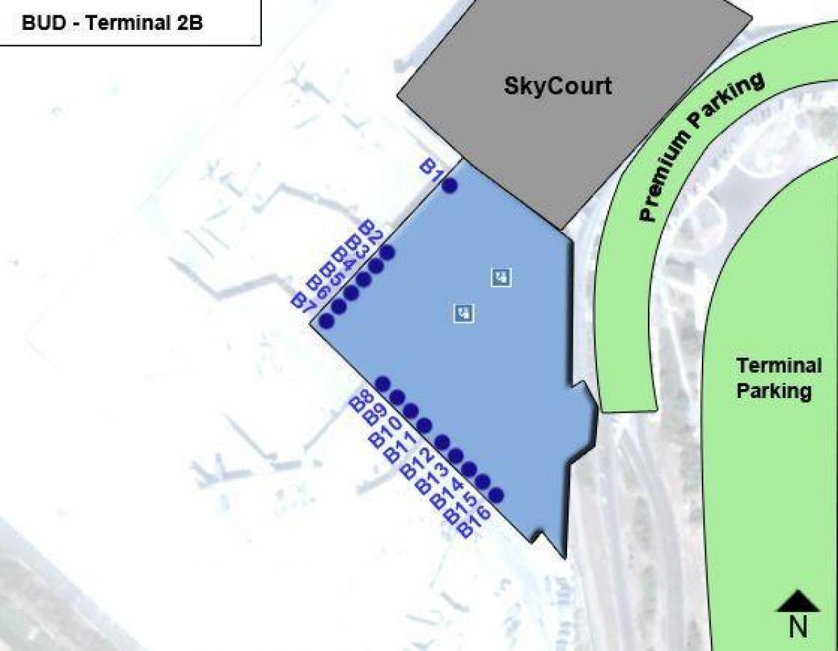 budapešto oro uosto terminalą 2b žemėlapyje