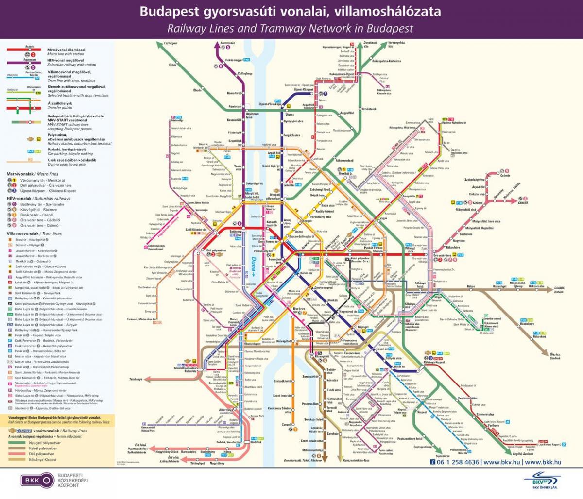 budapešto viešojo transporto žemėlapis