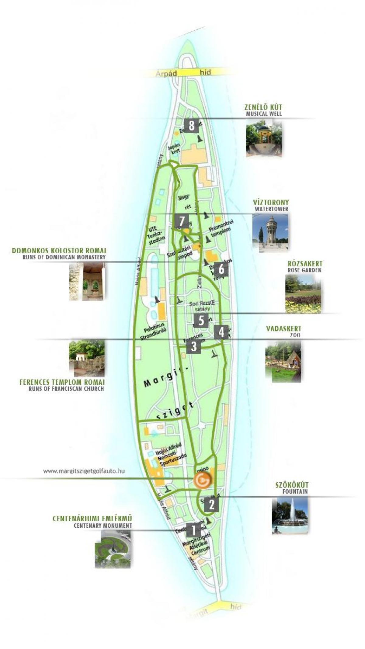 žemėlapis margaret sala budapeštas