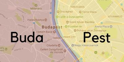 Budapeštas apylinkių žemėlapis