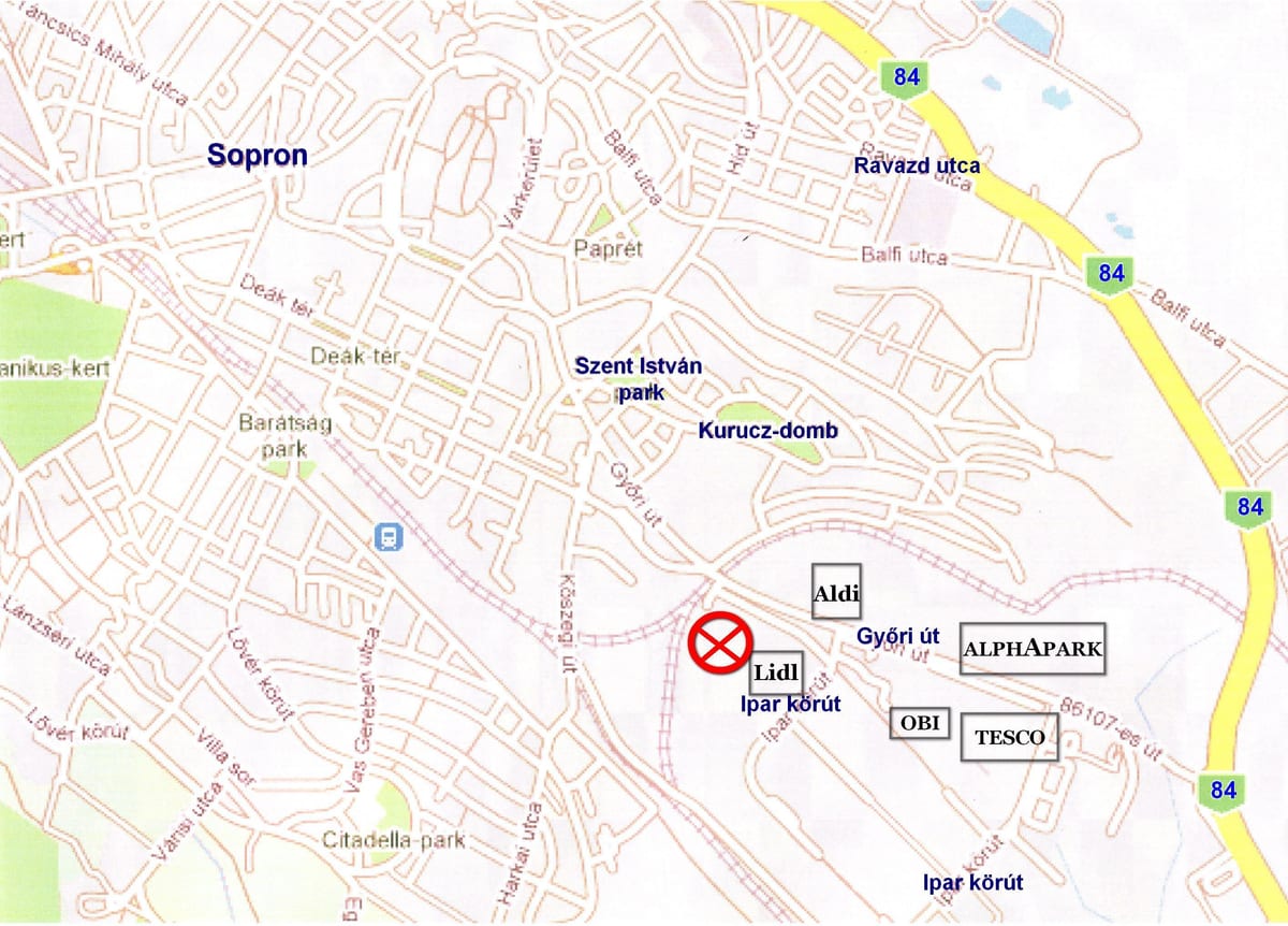 žemėlapis lidl budapeštas