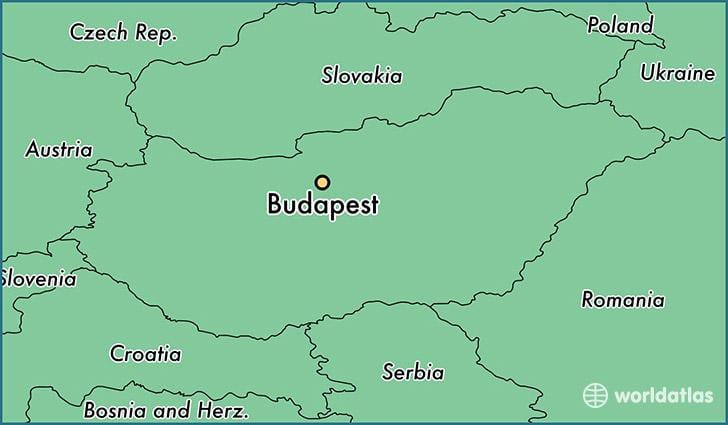 žemėlapis budapešte ir aplinkinių šalių