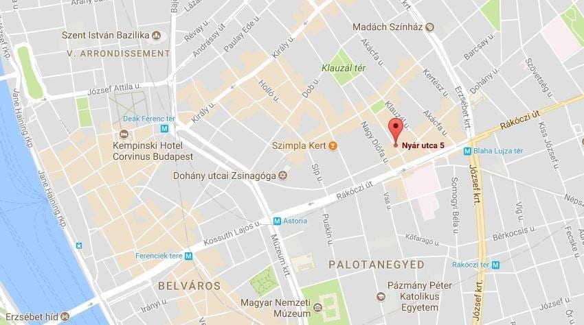 žemėlapis budapeštas red light district