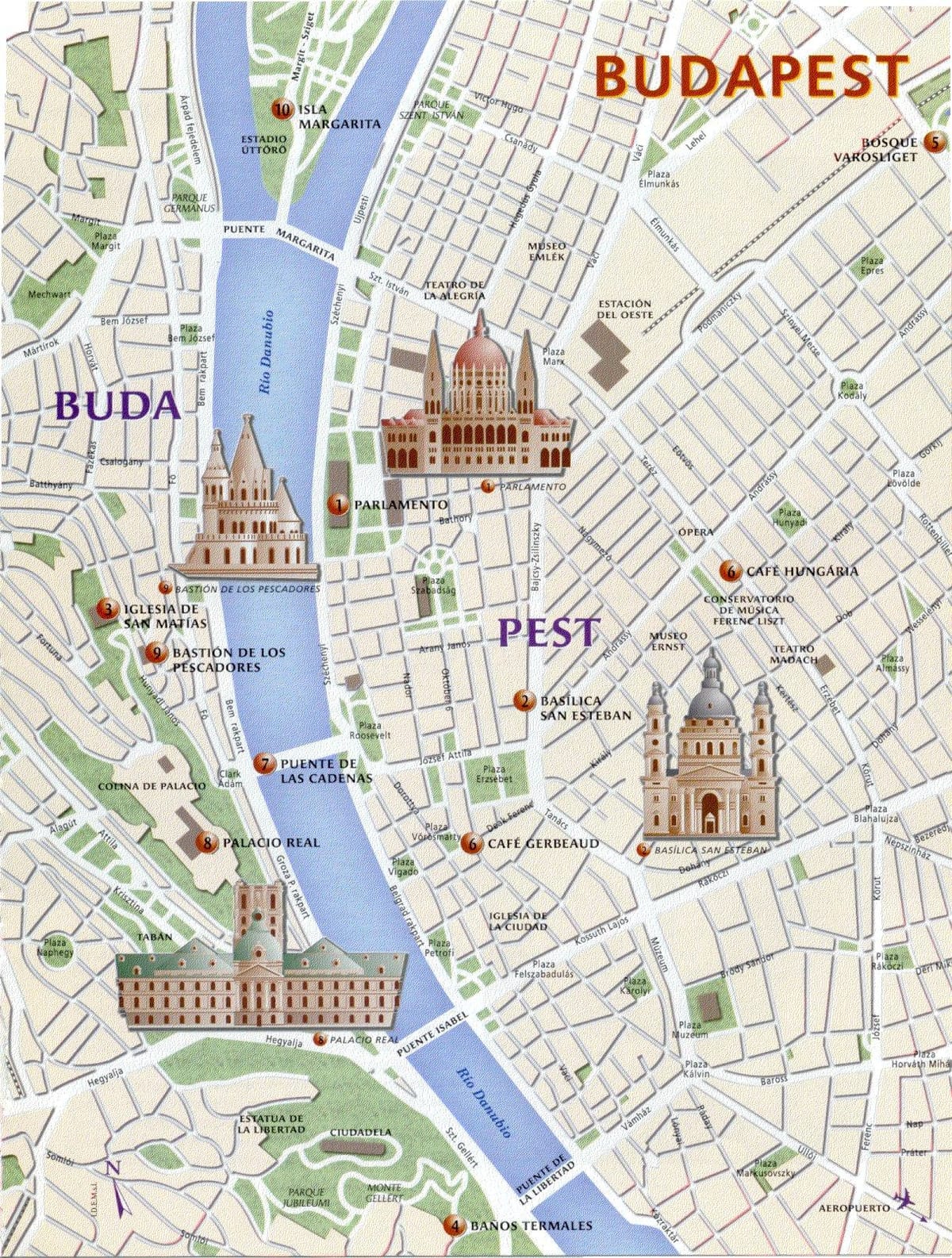 budapeštas paminklų žemėlapis