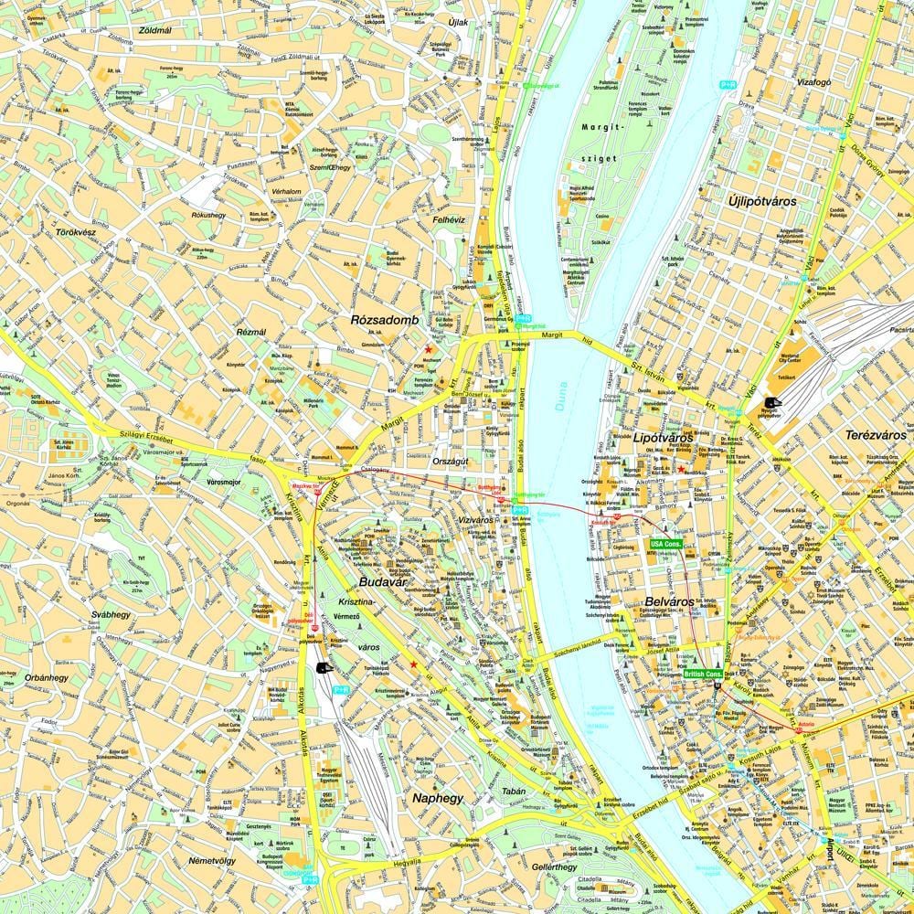 žemėlapis budapešte ir apylinkes
