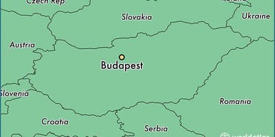 Žemėlapis budapešte ir aplinkinių šalių