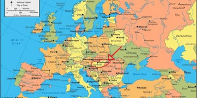 Budapeštas vieta žemėlapyje