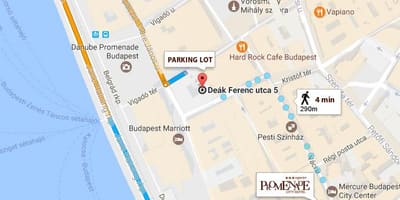 Žemėlapis budapešte, automobilių stovėjimo aikštelė, garažas