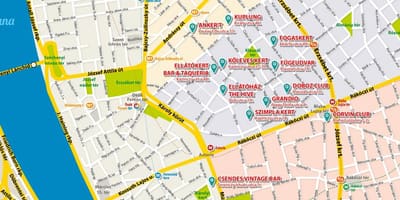Budapeštas barai žemėlapyje