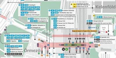 Žemėlapis budapeštas kelenfoe stotis