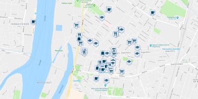 Žemėlapis budapeštas restoranai