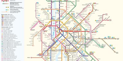 Budapešto viešojo transporto žemėlapis