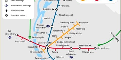 Budapešto žemėlapis traukinių stotis