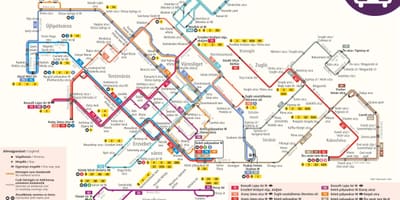 Žemėlapis budapeštas troleibusų