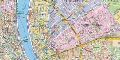 Žemėlapis rajonų budapeštas