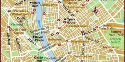 Miesto žemėlapis budapeštas, vengrija